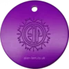 large disc purple plate front view