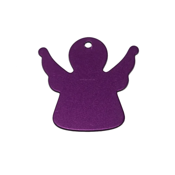 Tesla Purple Energy Angel Earring - Small Back Back of small Tesla Purple Angel energy earring showing finish and texture.